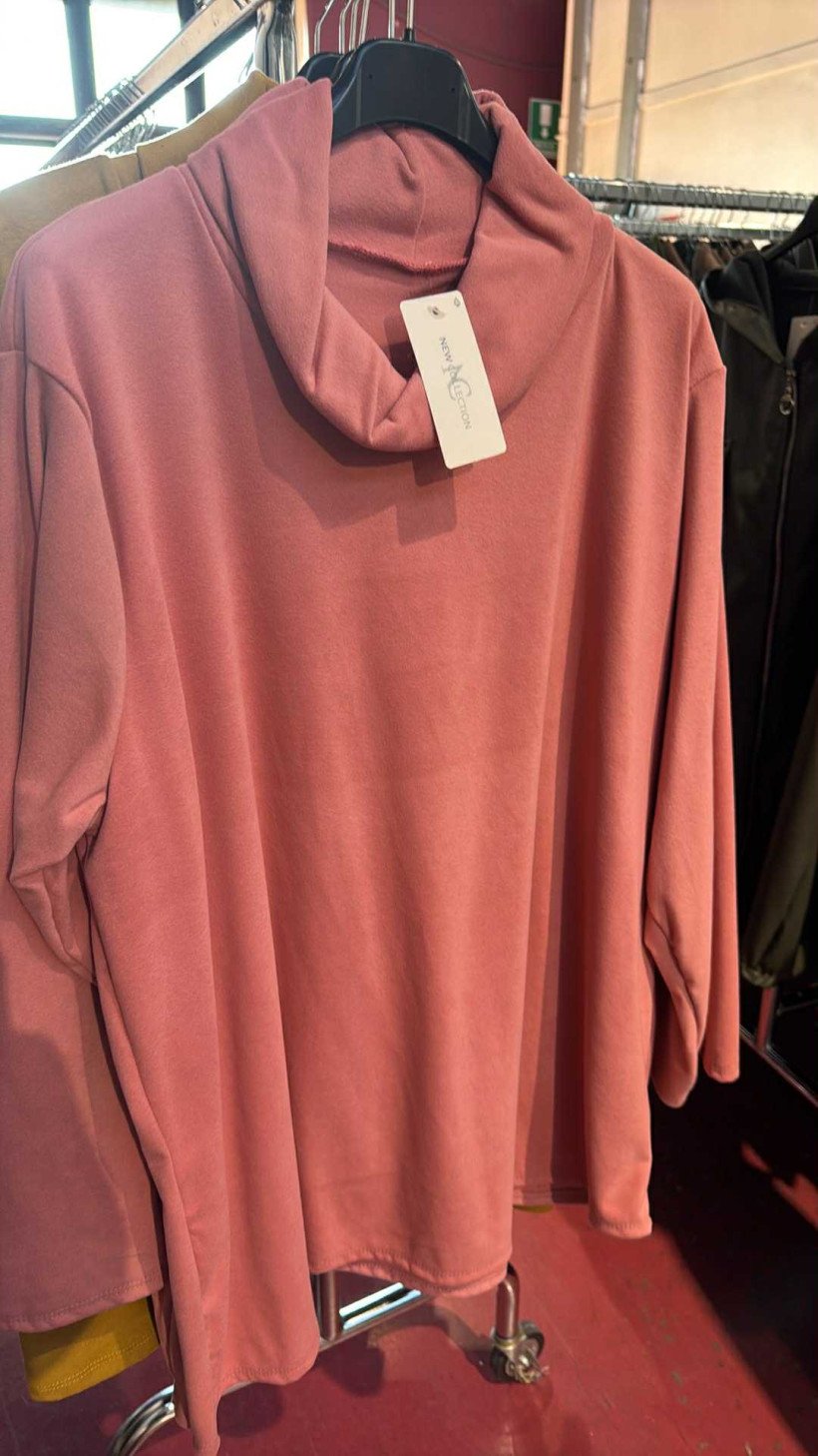 Italia nr 6 - Tunika/Golf jednoklorowy misiaty - 661442 - malina