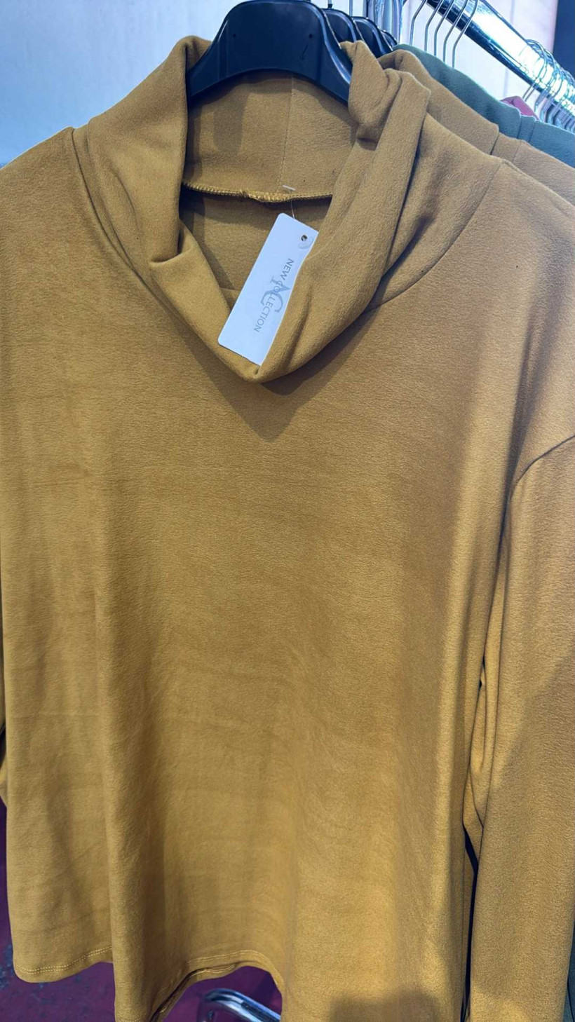 Italia nr 6 - Tunika/Golf jednoklorowy misiaty - 661442 - musztarda