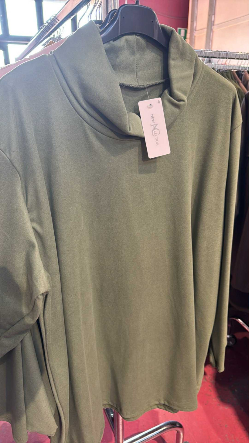 Italia nr 6 - Tunika/Golf jednoklorowy misiaty - 661442 - oliwka