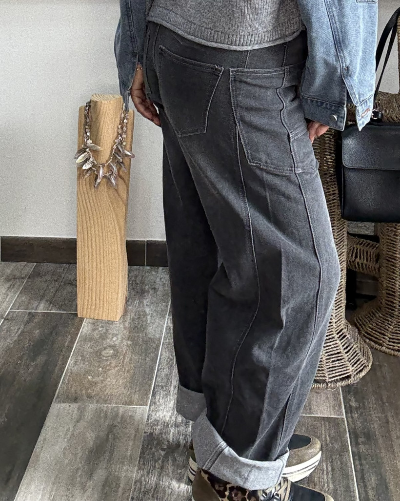 Jeans MARILYN noir délavé 