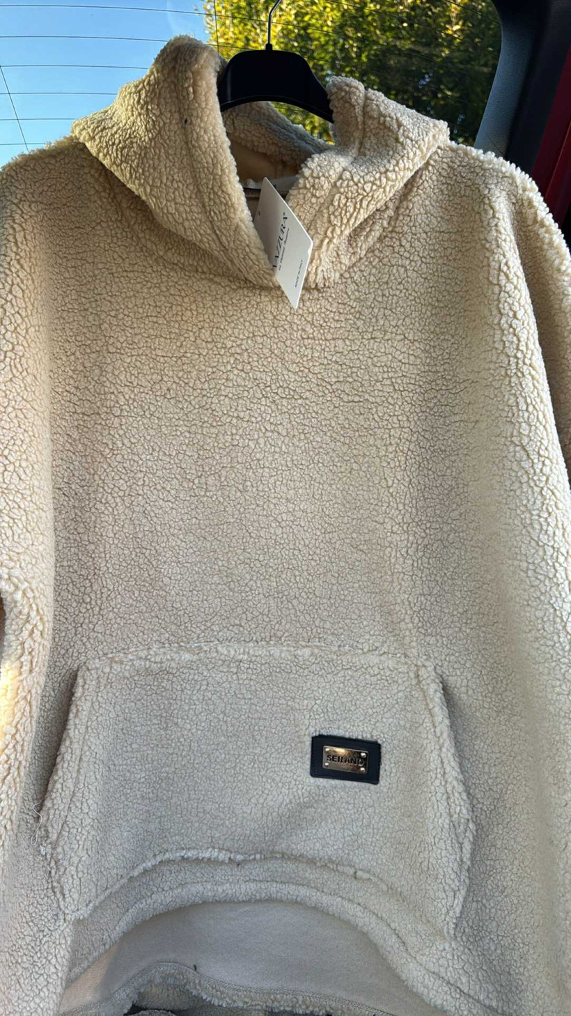 Italia nr 6 - Bluza z kapturem jednokolorowa misiu - 07471 - beż