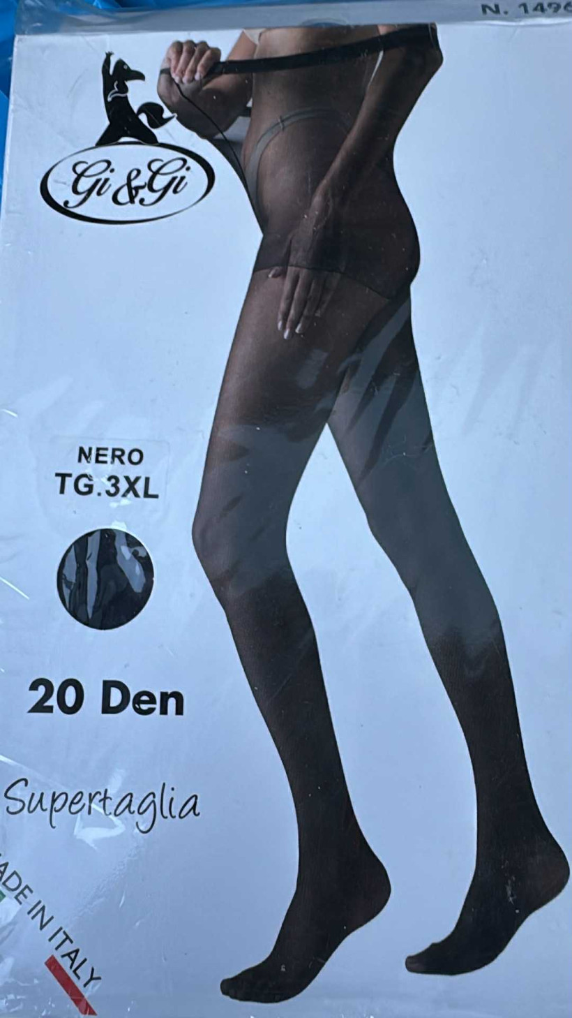 Italia nr.6 - Rajstopy 3xl - 20 den - czarne / 1496