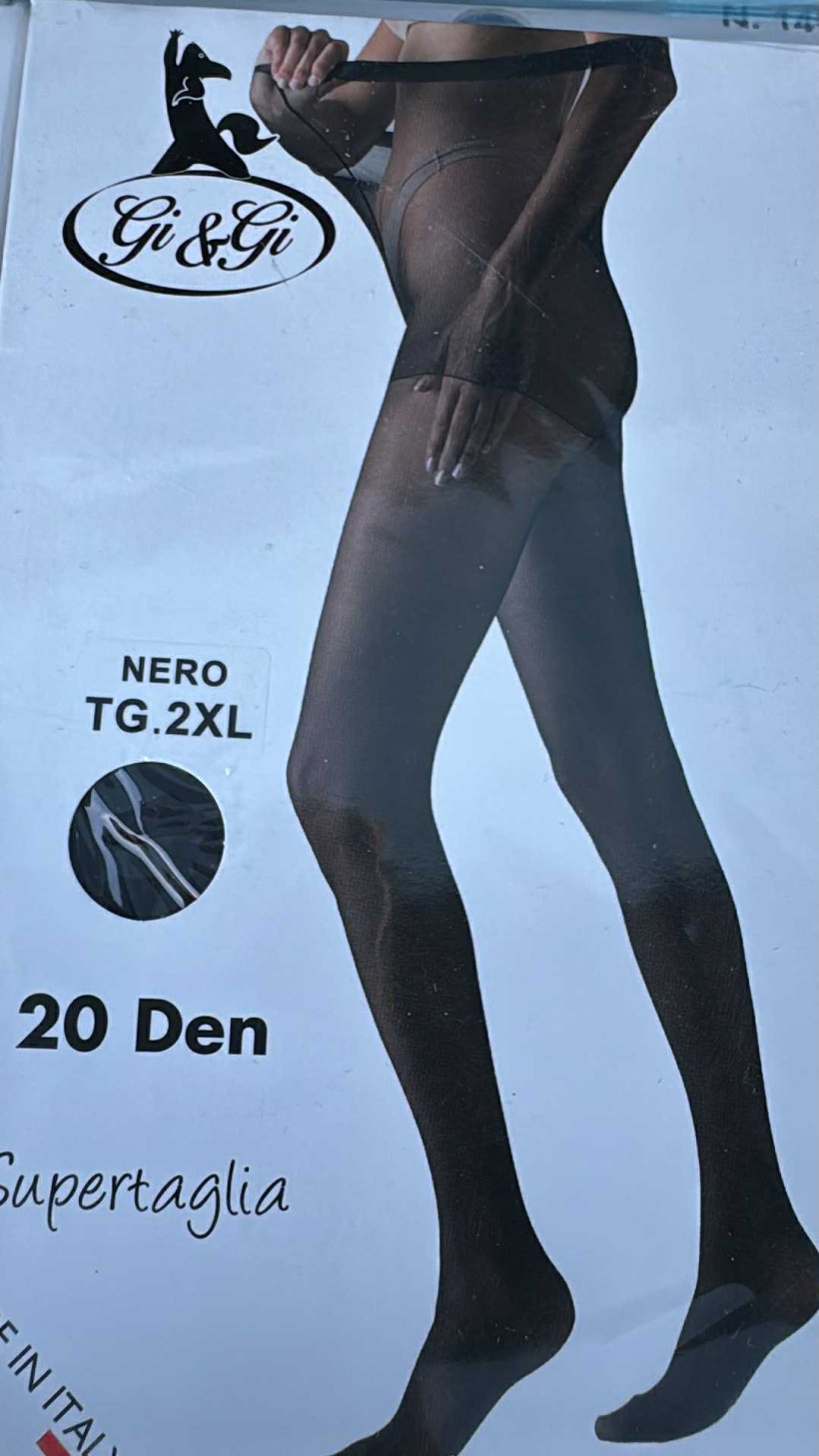 Italia nr.6 - Rajstopy 2xl - 20 den - czarne / 1496