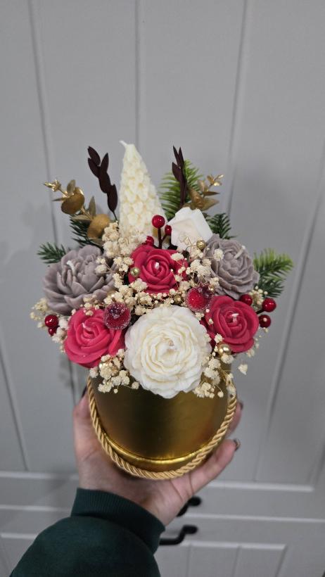 Box świąteczny świece sojowe