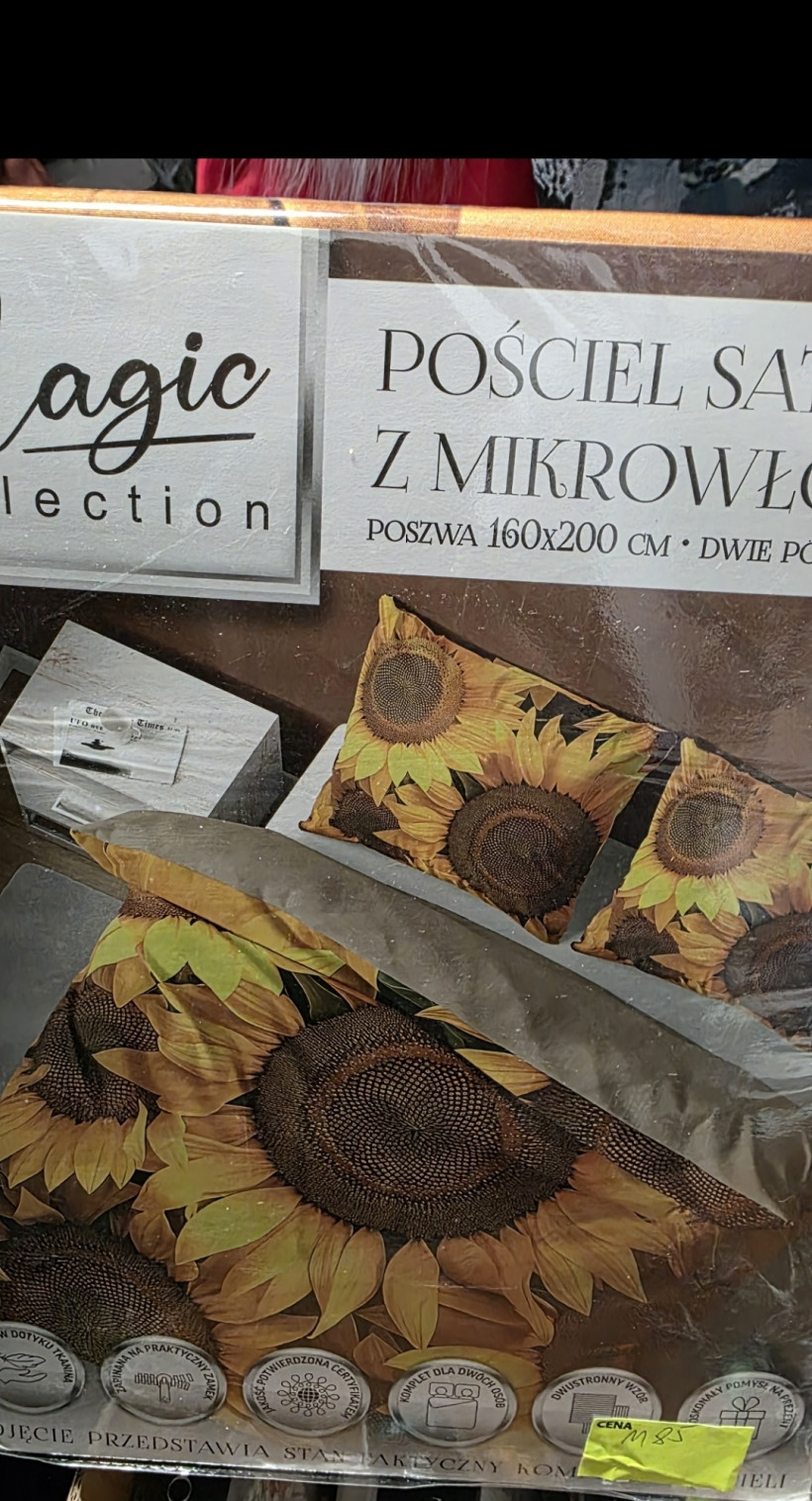 Pościel słoneczniki 160x200 2x 70x80