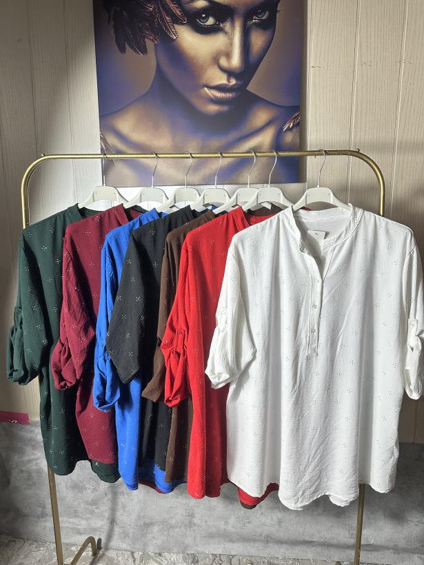 Stylowa tunika plus size z wiskozy  dżety