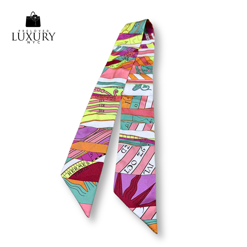 HERMES Twilly Scarf Silk Multicolor