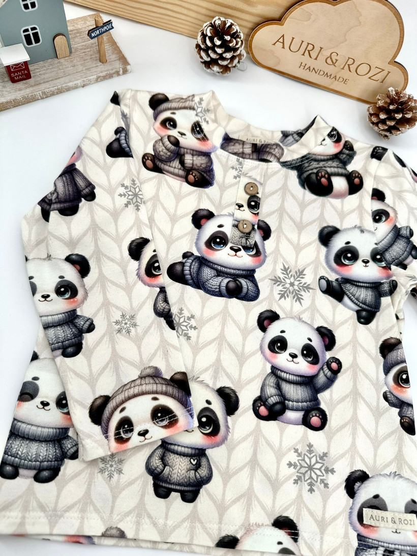 BLUZKA PANDY CHŁOPIEC AURI&ROZI