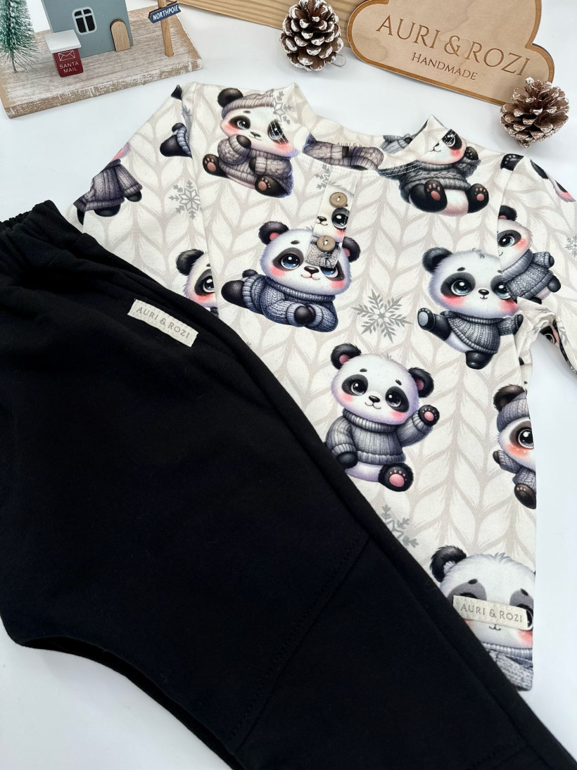 CZARNE SPODNIE OCIEPLANE AURI&ROZI 