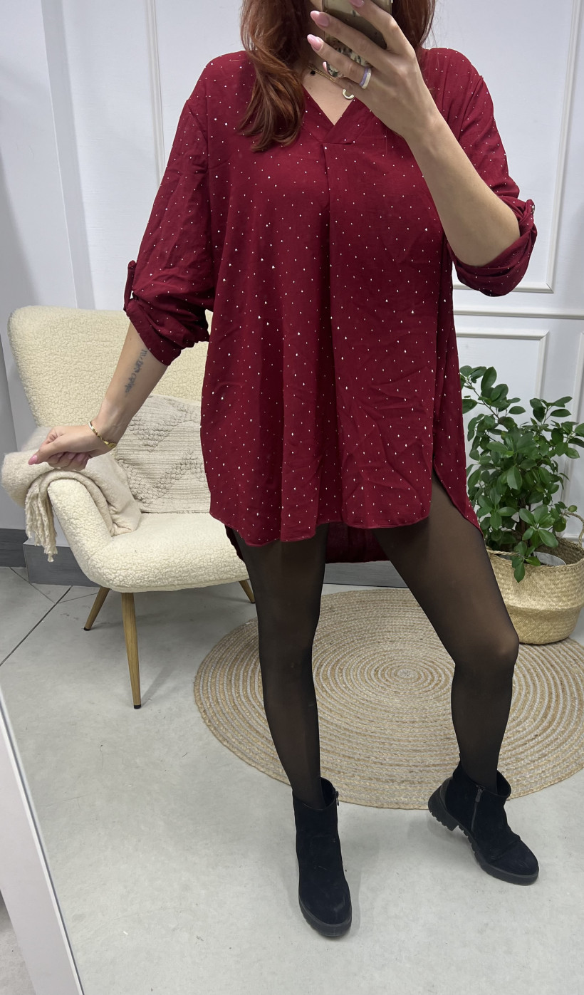 koszula oversize w cyrkonie