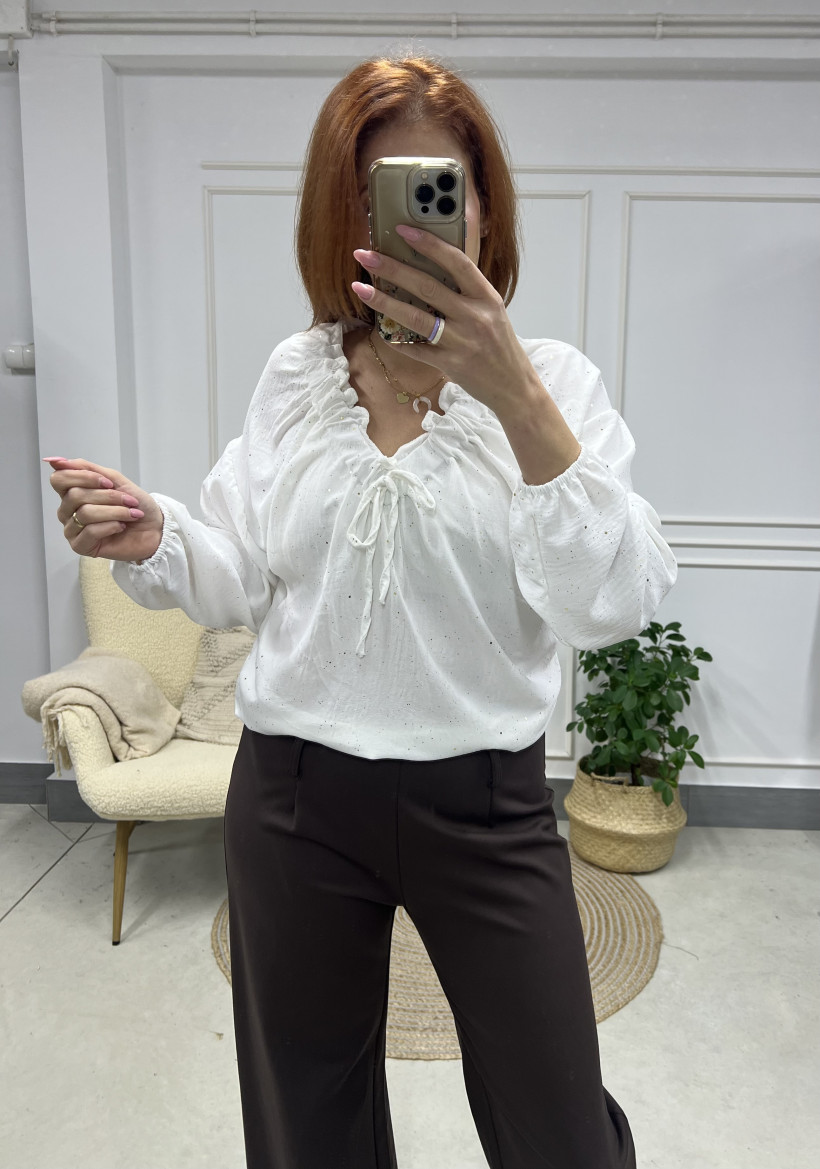 bluzka marszczony dekold