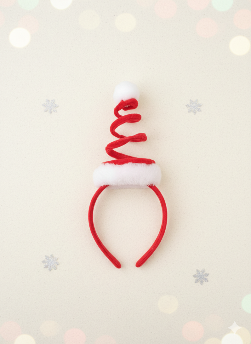Opaska świąteczna czapeczka 