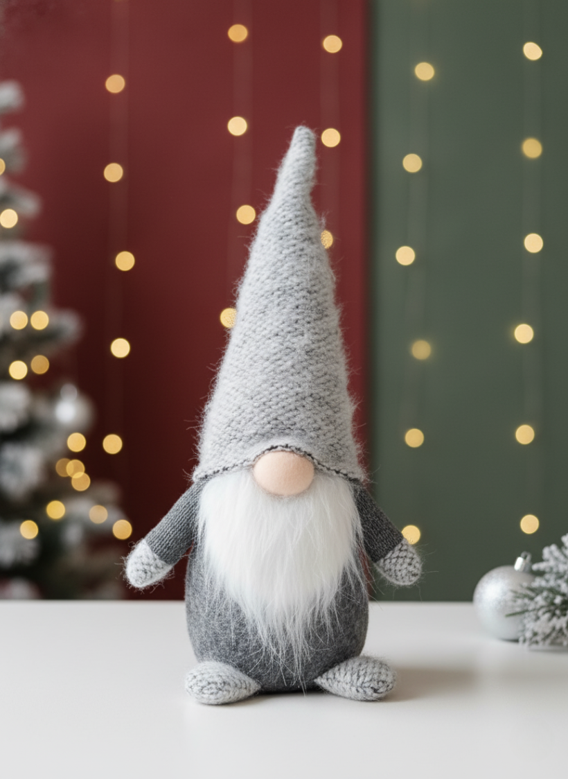 Skrzat dekoracyjny szary 30cm