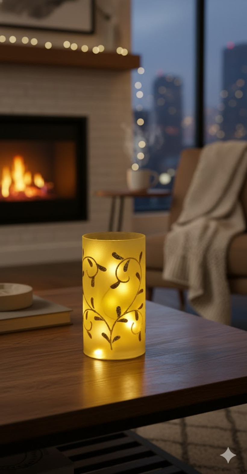 Dekoracyjna świeca na baterie 10LED 15,5cm