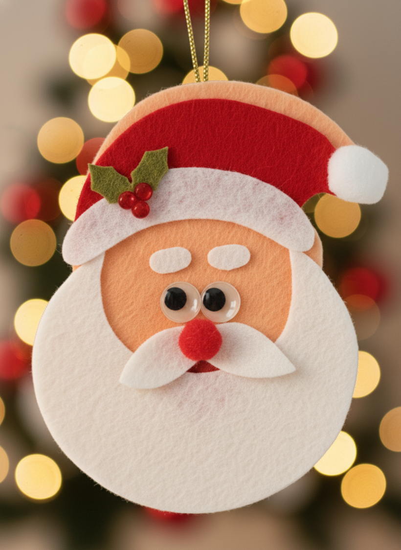 Dekoracja świąteczna Mikołaj do samodzielnego wykonania DIY