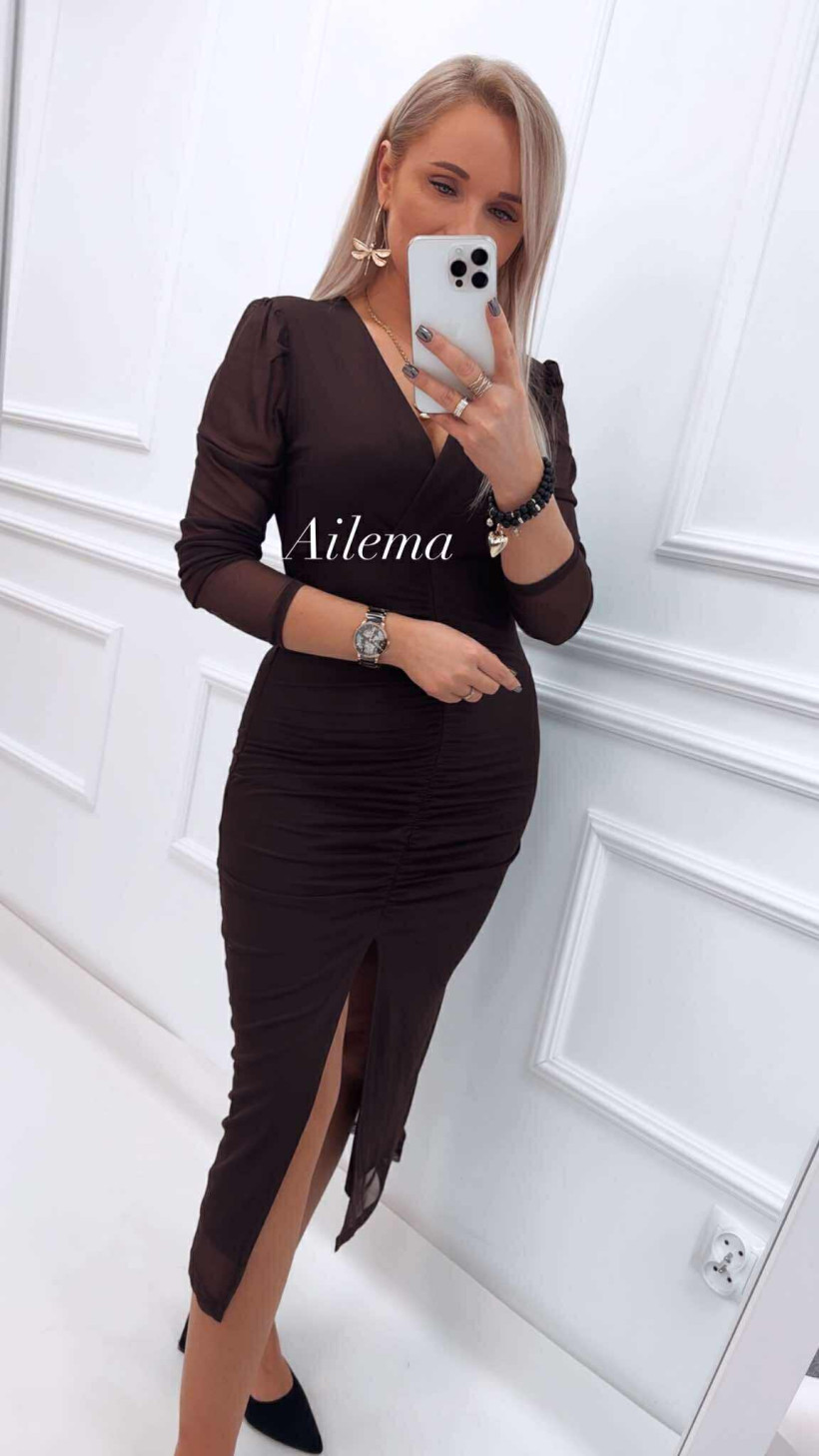 Sukienka Moon marszczona 821135 siatka 