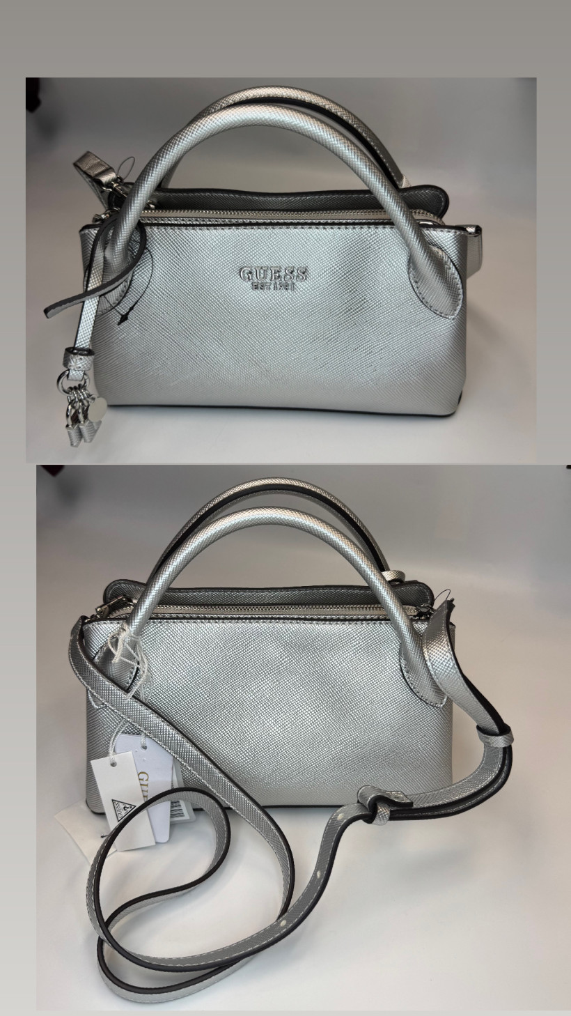 Srebrna torebka Guess ZM964305 Fedana