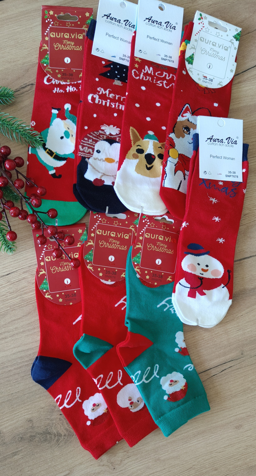 Skarpetka damska świąteczna 35/38