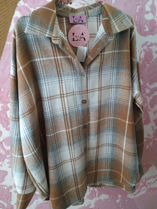 Koszula La Milla beżowa w kratę