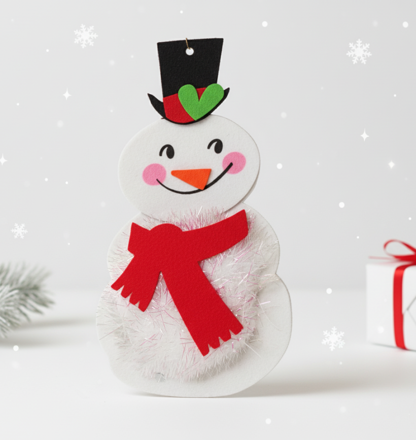 Dekoracja świąteczna bałwanek do samodzielnego wykonania 