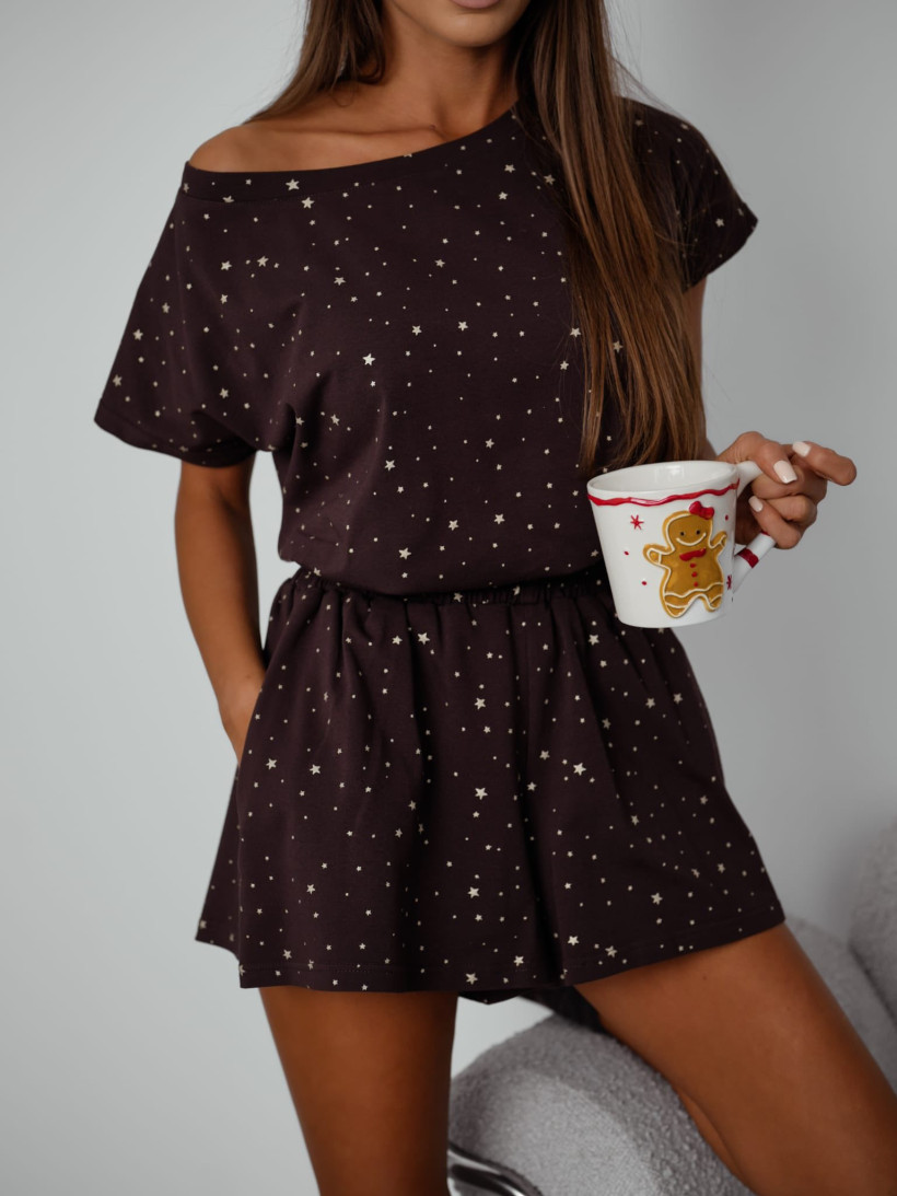 Piżama Bocca świąteczna w gwizdki kk1328 w pudełku prezentowym