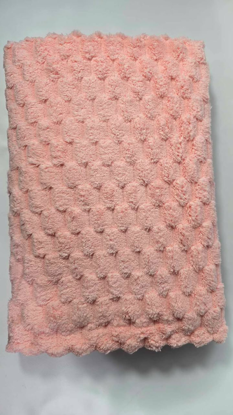 puchaty ręcznik z mikrofibry różowy 