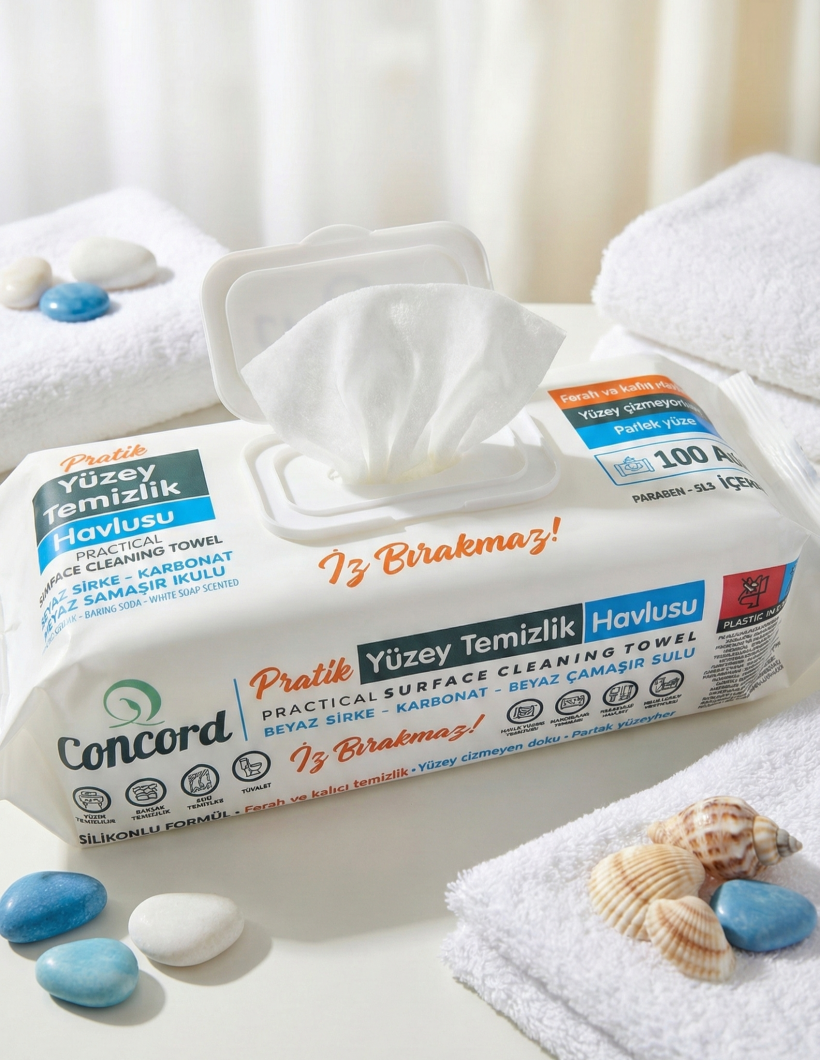 Chusteczki czyszczące CONCORD z wybielaczem 100szt