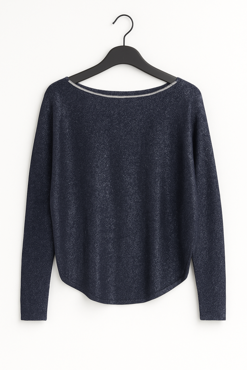 Sweter granat lurex 1845