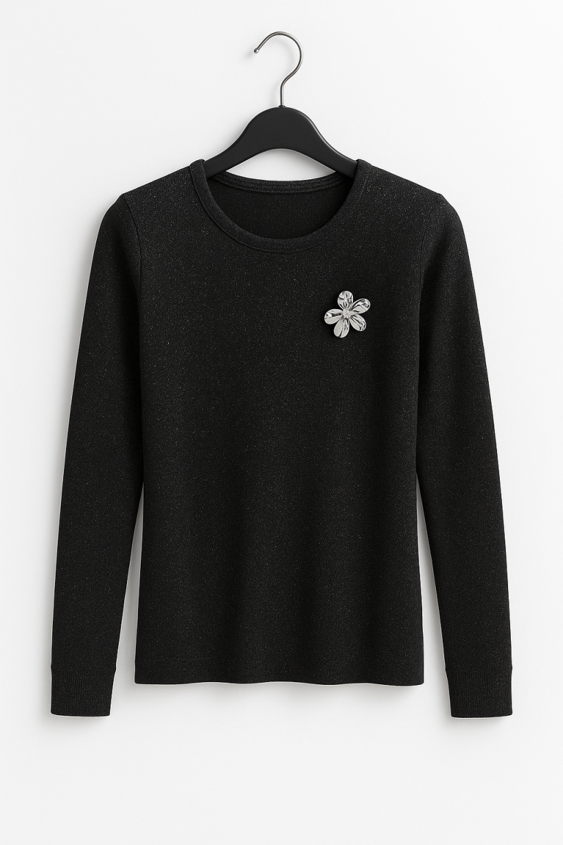 Sweter lurex slim 6668