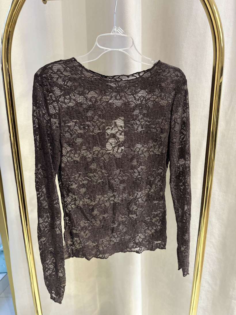 BISOUS BLUZKA KORONKA CZEKOLADA