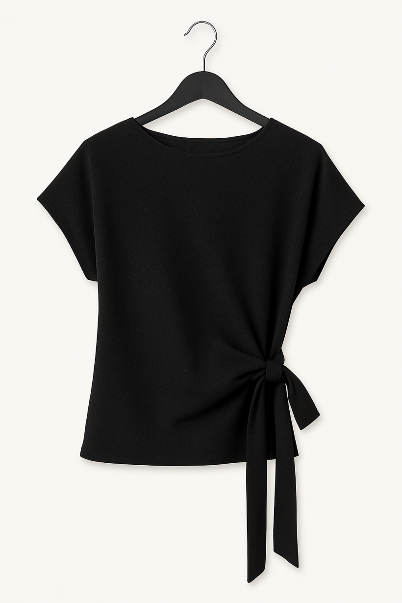 Bluzka wiązana czarna 1850