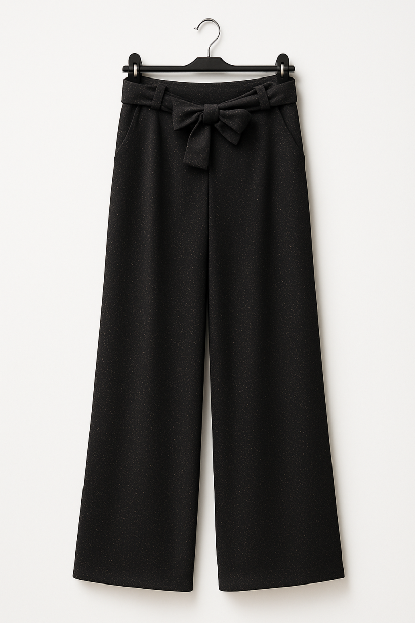 Spodnie lurex czarne 1849