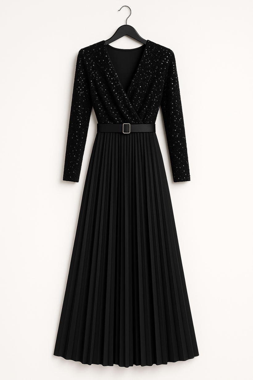 Sukienka cekiny czarna 1852