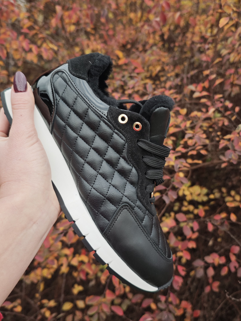 Sneakersy ocieplane r.38 czarne