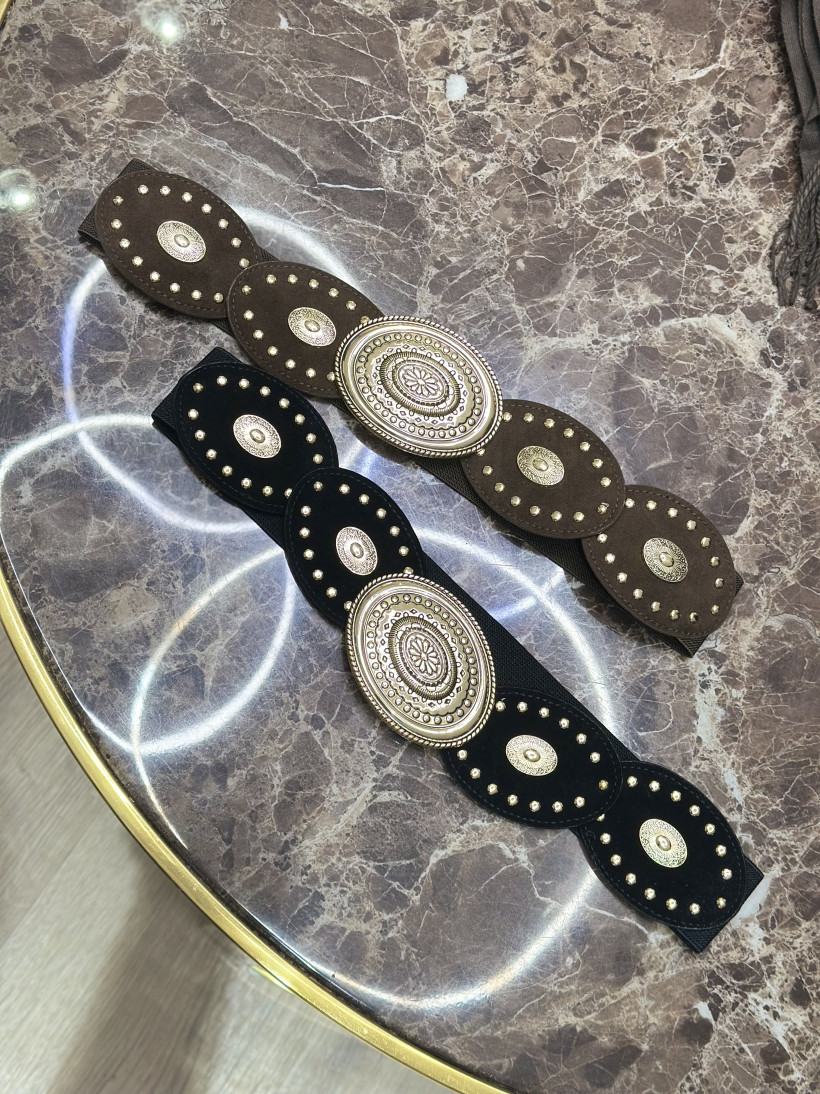 PASEK ZAMSZ VINTAGE FLOWER 75CM