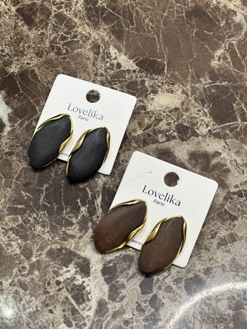 KOLCZYKI DUŻE DREWIENKO KOLORY