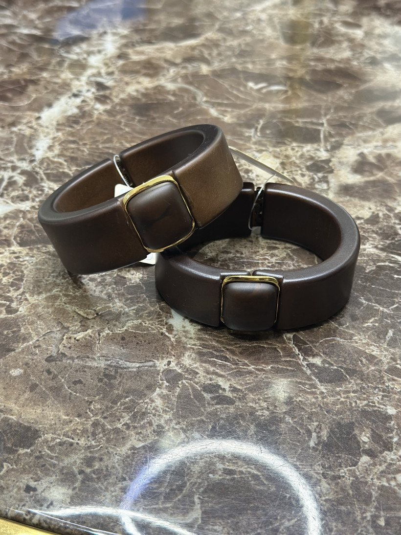 BRANSOLETKA MATOWA CZEKOLADA DODATEK