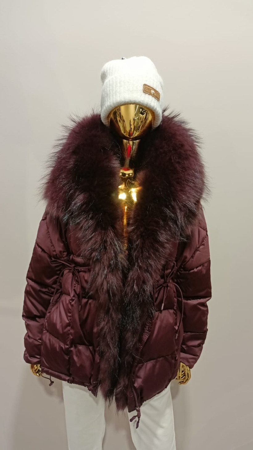 CH KURTKA PUCHOWA BORDO KAPTUR PREMIUM