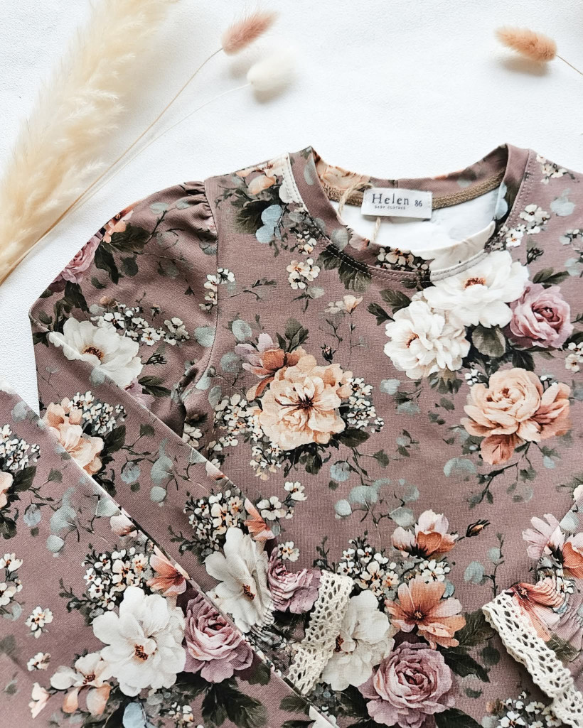 BLUZKA BUFKA BUKIETY NA CZEKOLADZIE HELEN