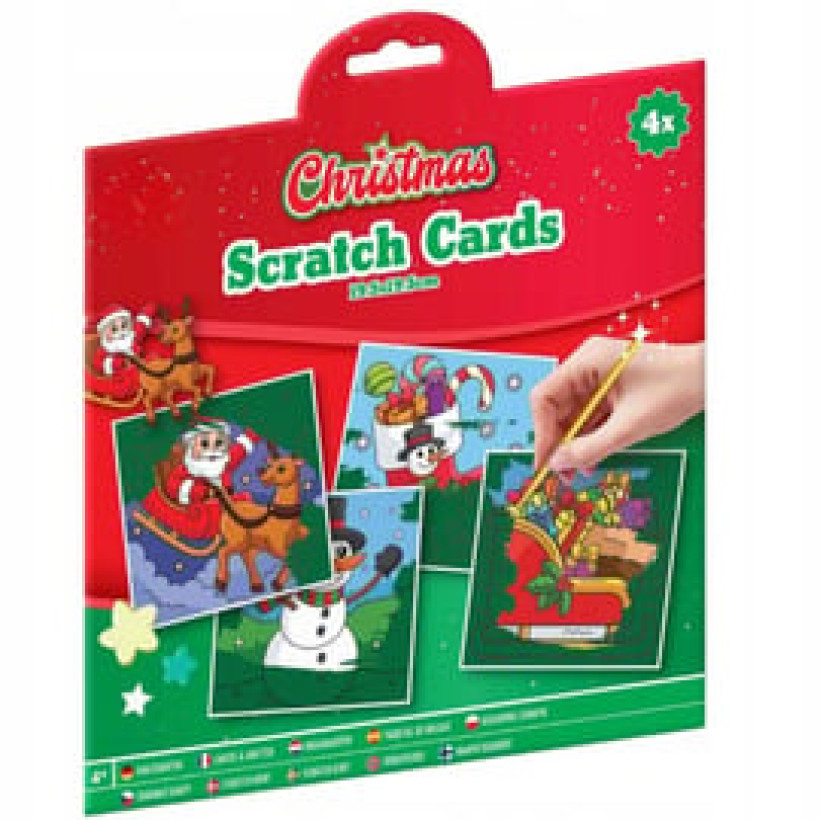 Wydrapywanki świąteczne 4 szt 