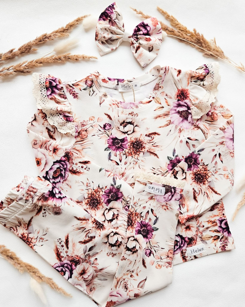 BLUZKA AMARANTOWE KŁOSY HELEN