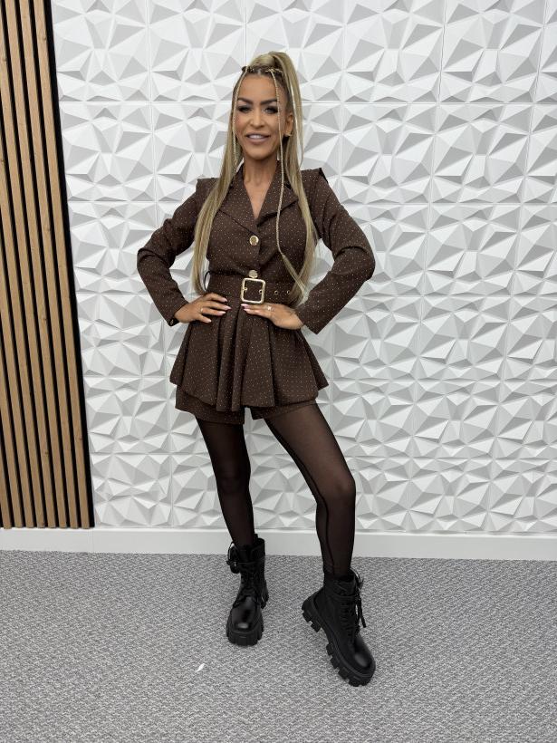 Kombinezon krótki brąz blink blink