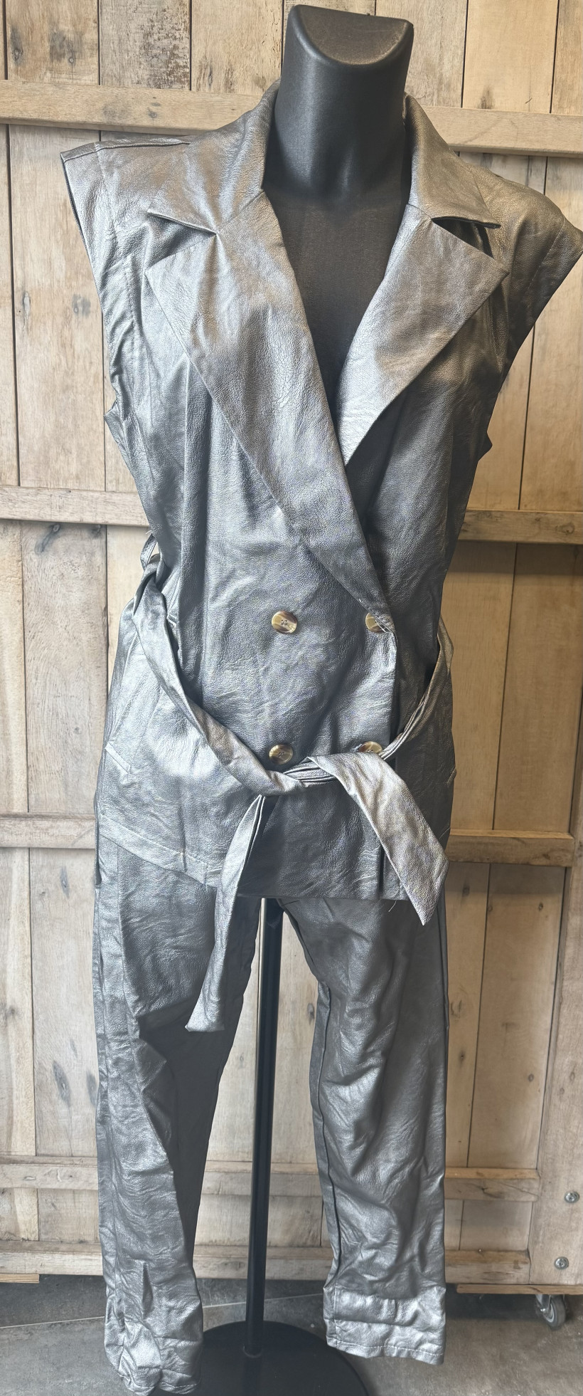 gilet sans manche argenté