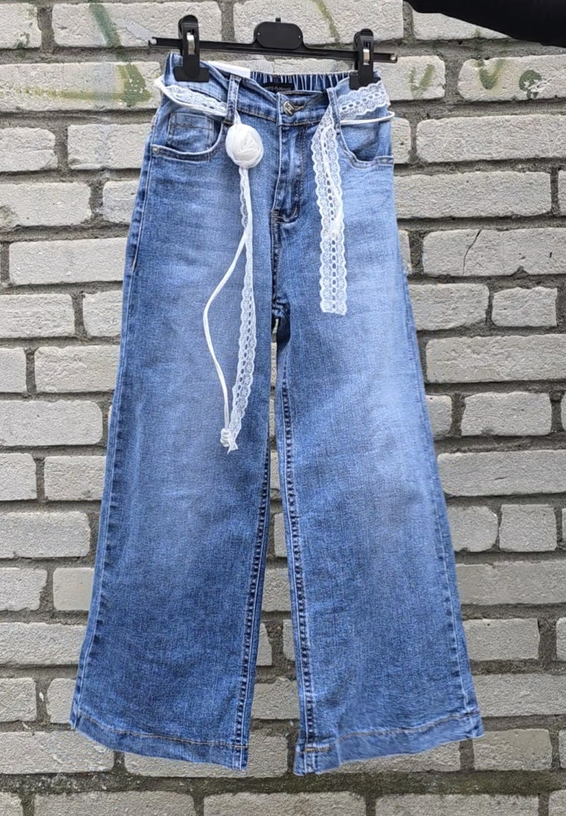 Spodnie jeans Koronka