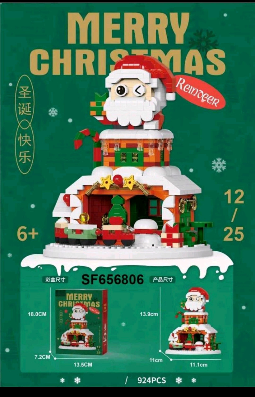 Mini Klocki świąteczne 6+ Mikołaj 924 elementy