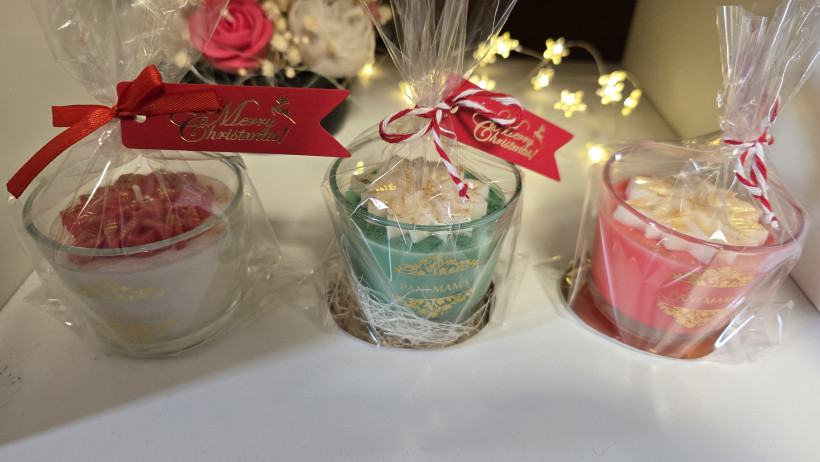 Świeca świeczka sojowa gwiazda betlwjemska Zielona 