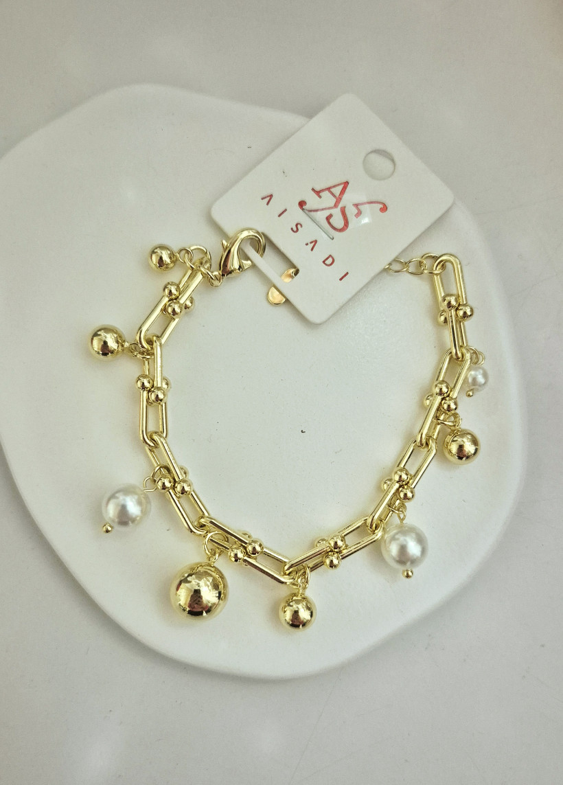 Bransoletka perełki i kuleczki