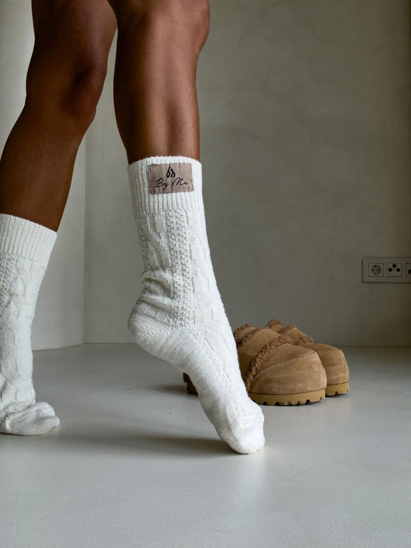 Skarpety  By Me Wool - ecru 