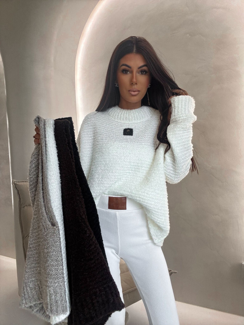 Sweter By Me Bucla – ecru