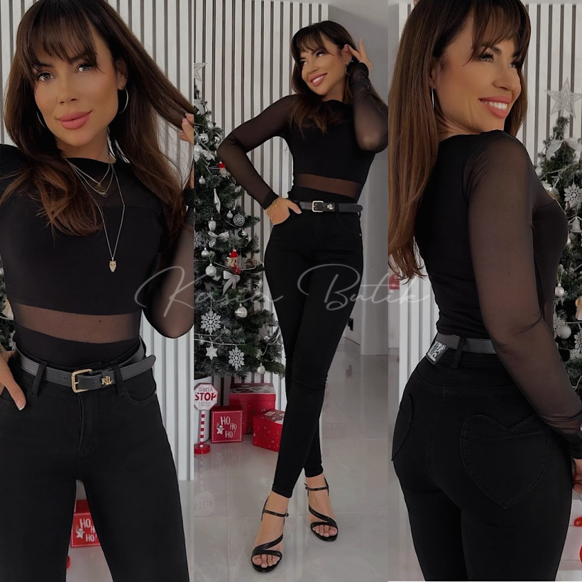 Bluzka Siateczka Lady Black Czarna